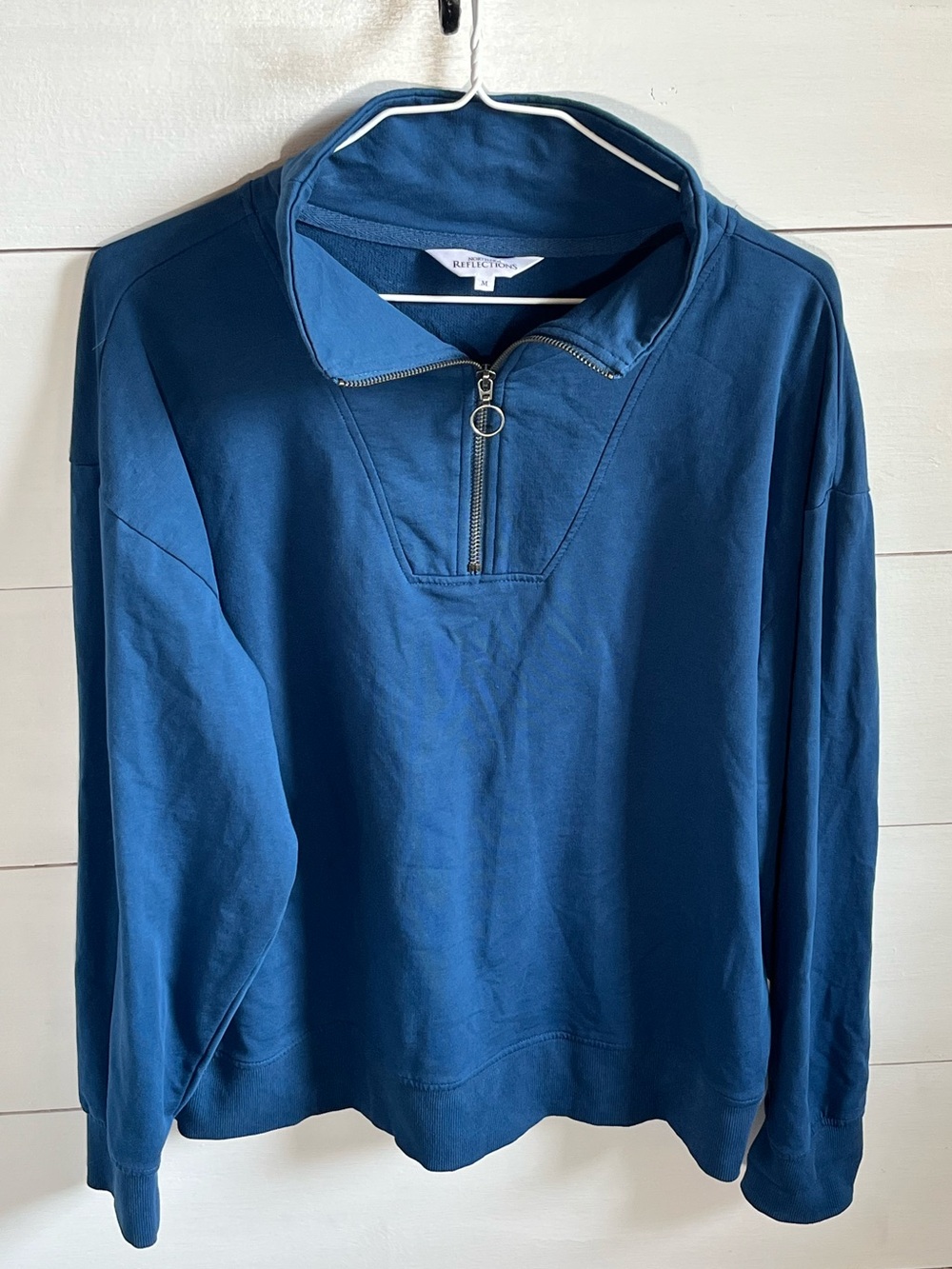 Northern Reflections Blue Half-Zip Pullover with Ring Zipper